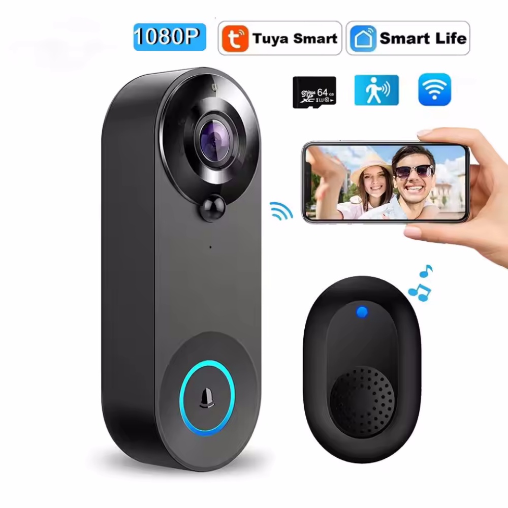 Home Security Monitoring System - Tuya 1080P Wireless WIFI Campanello Videocitofono