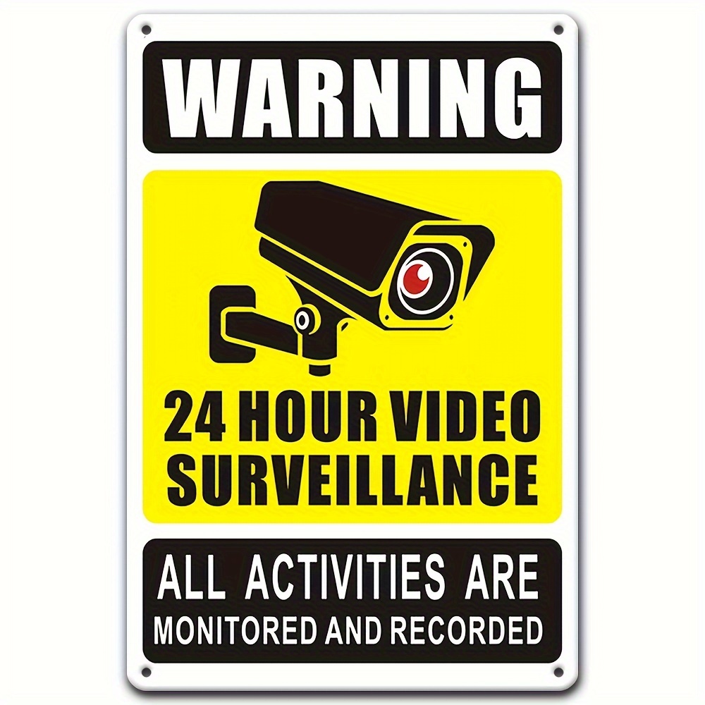 Home Security Ideas - Segnale di avvertimento per videosorveglianza 24