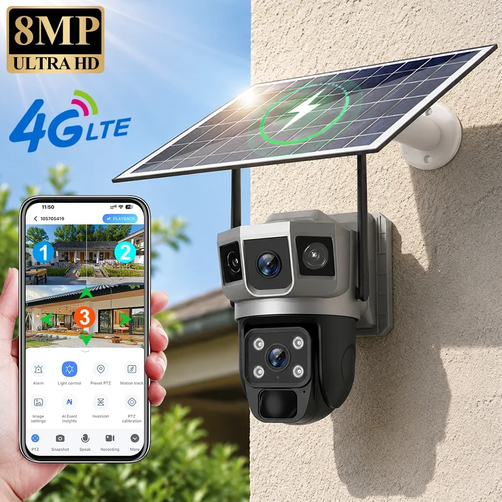 Home Security Ideas - V380 4K 3 Schermi Telecamera 4G