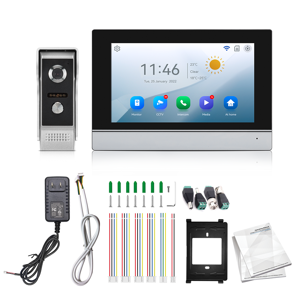 Home Security Ideas - Schermo IPS da 7 pollici 2MP