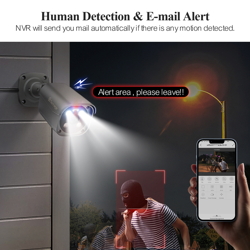 Techage H.265 8CH 5MP 8MP 4K P - Home Security Monitoring System recensione e prezzo