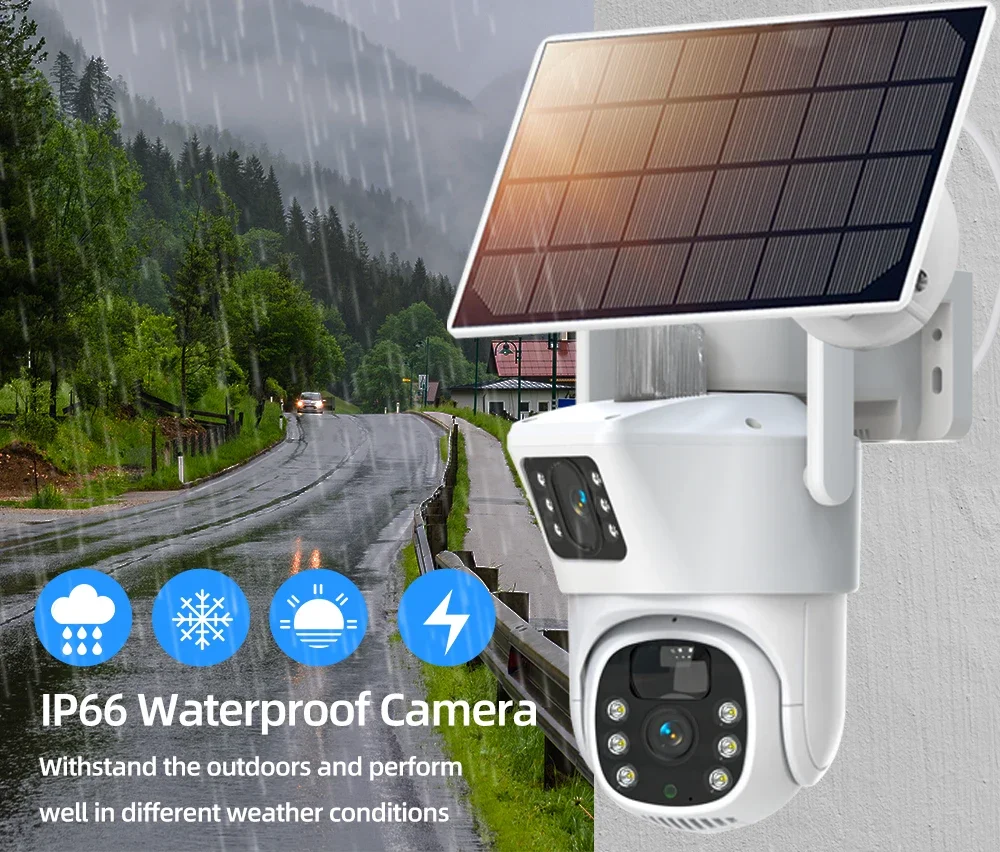 4K 8MP Dual Lens Wifi Solar CC - Home Security Monitoring System recensione e prezzo
